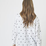 HeartCC Oversize Shirt - White - Co'couture