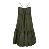 HeraCC Balloon Halter Dress - Army - Co'couture