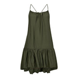 HeraCC Balloon Halter Dress - Army - Co'couture