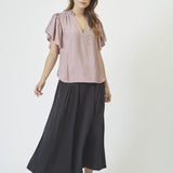 HeraCC SS Frill Top - Old Rose - Co'couture