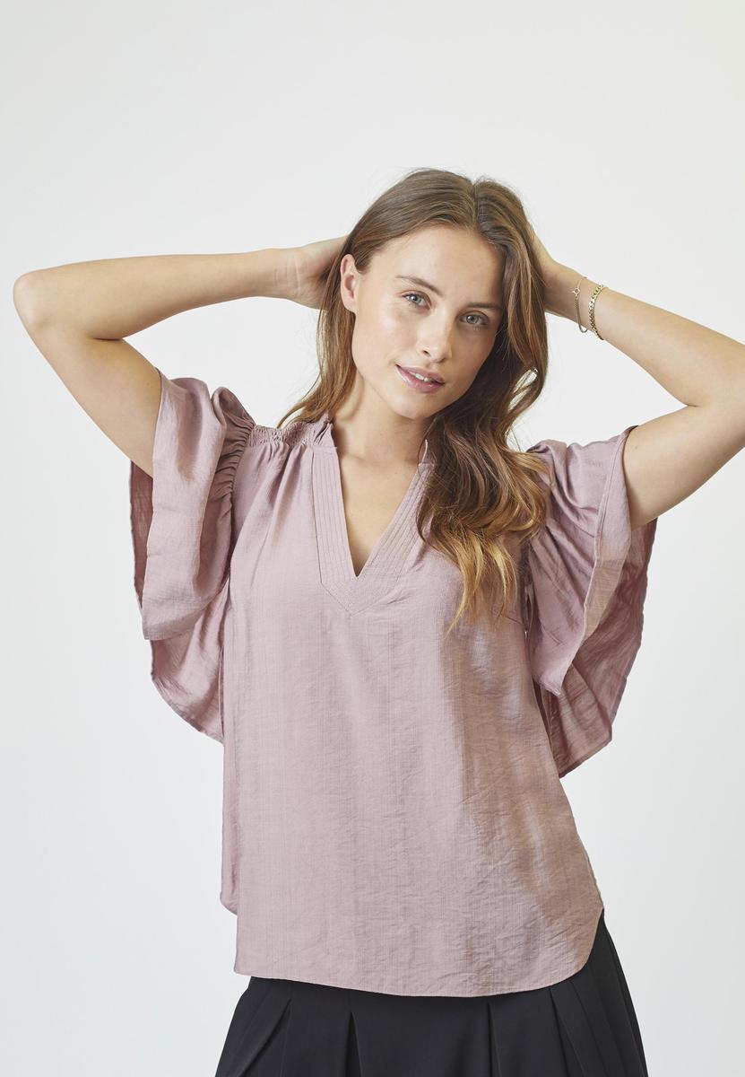 HeraCC SS Frill Top - Old Rose - Co'couture