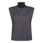 IdaCC Pin Stripe Top - Mid Grey - Co'couture