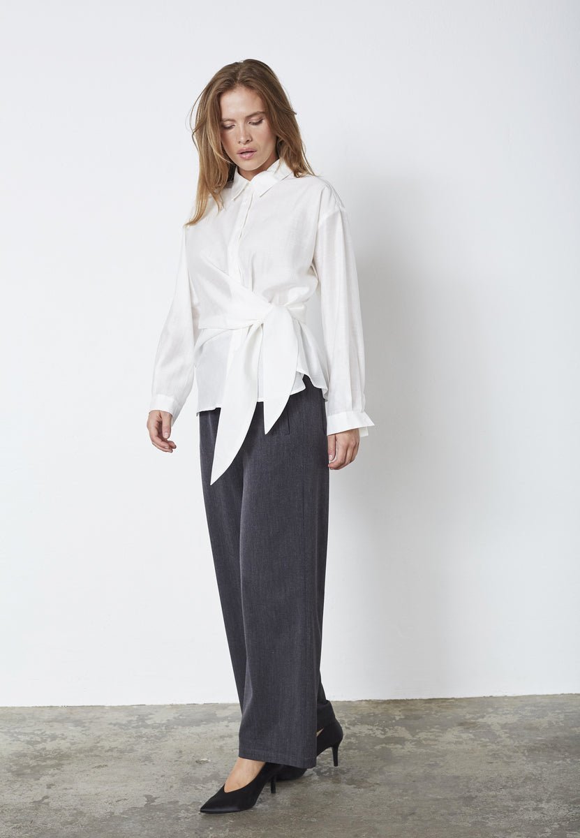 IdinaCC Tie Shirt - Off white - Co'couture