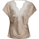 IdunCC Lace SS Blouse - Bisquit - Co'couture