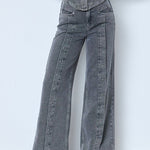 KellanCC Button Jeans - Mid Grey - Co'couture