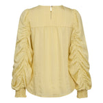 KesiCC Drape Sleeve Blouse - PaleYellow - Co'couture