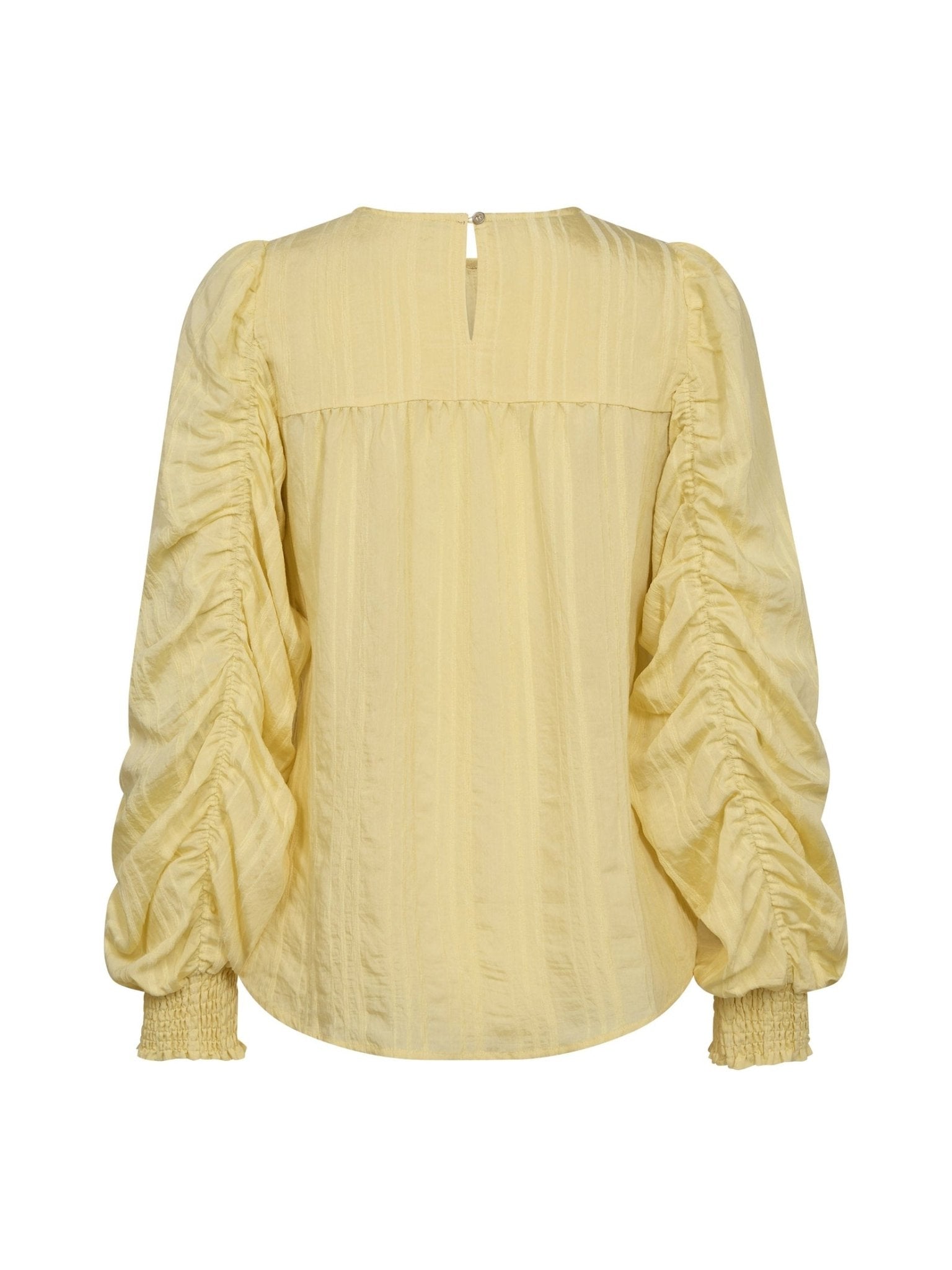 KesiCC Drape Sleeve Blouse - PaleYellow - Co'couture