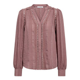 KesiCC Lace V - Shirt - Old Rose - Co'couture