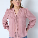 KesiCC Lace V - Shirt - Old Rose - Co'couture