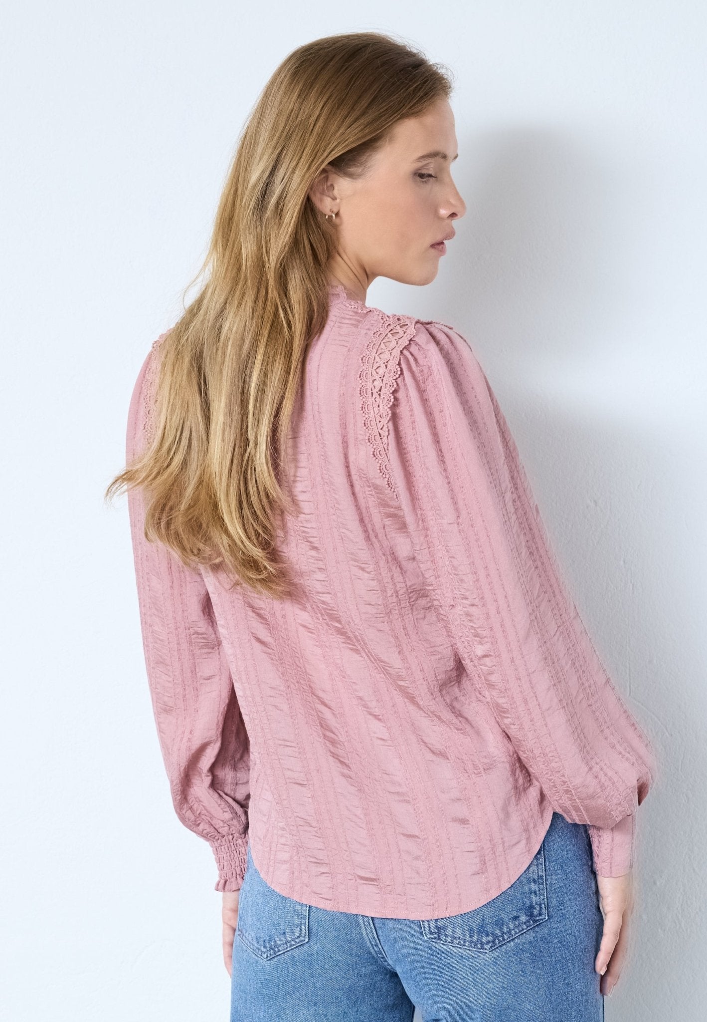 KesiCC Lace V - Shirt - Old Rose - Co'couture