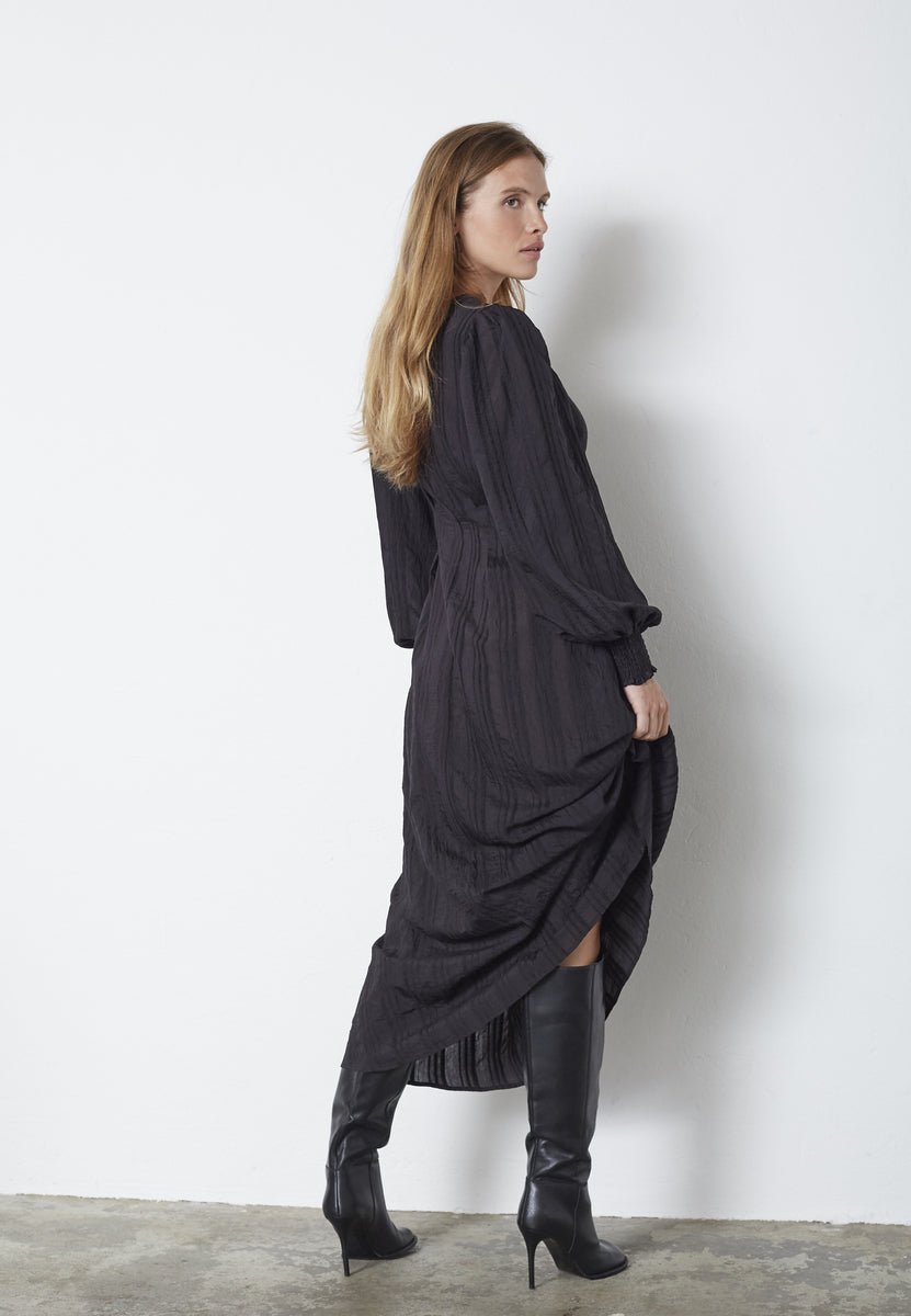 KesiCC Pleat LS Dress - Black - Co'couture