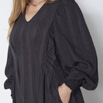 KesiCC Pleat LS Dress - Black - Co'couture