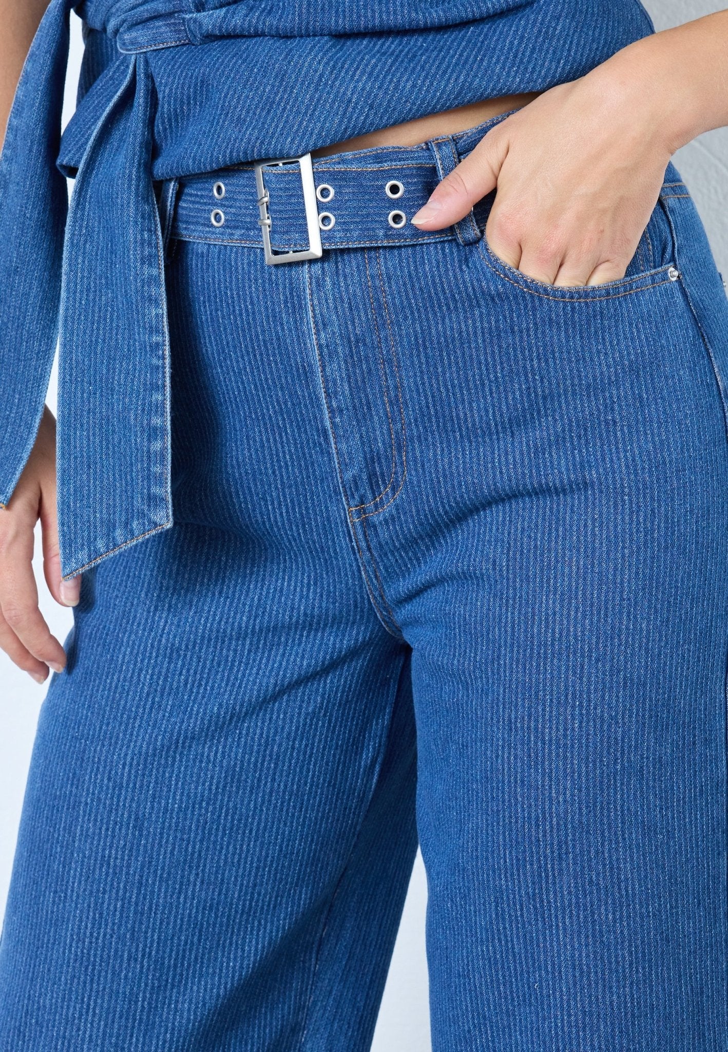 KimmyCC Belt Jeans - Dark Denim - Co'couture