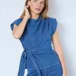 KimmyCC Pleat Top - Dark Denim - Co'couture