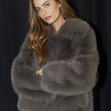 KitaCC Furry Jacket - Walnut - Co'couture