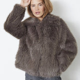 KitaCC Furry Jacket - Walnut - Co'couture