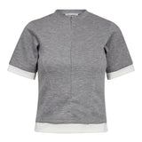 LanceCC Zipper Tee - Grey Melange - Co'couture