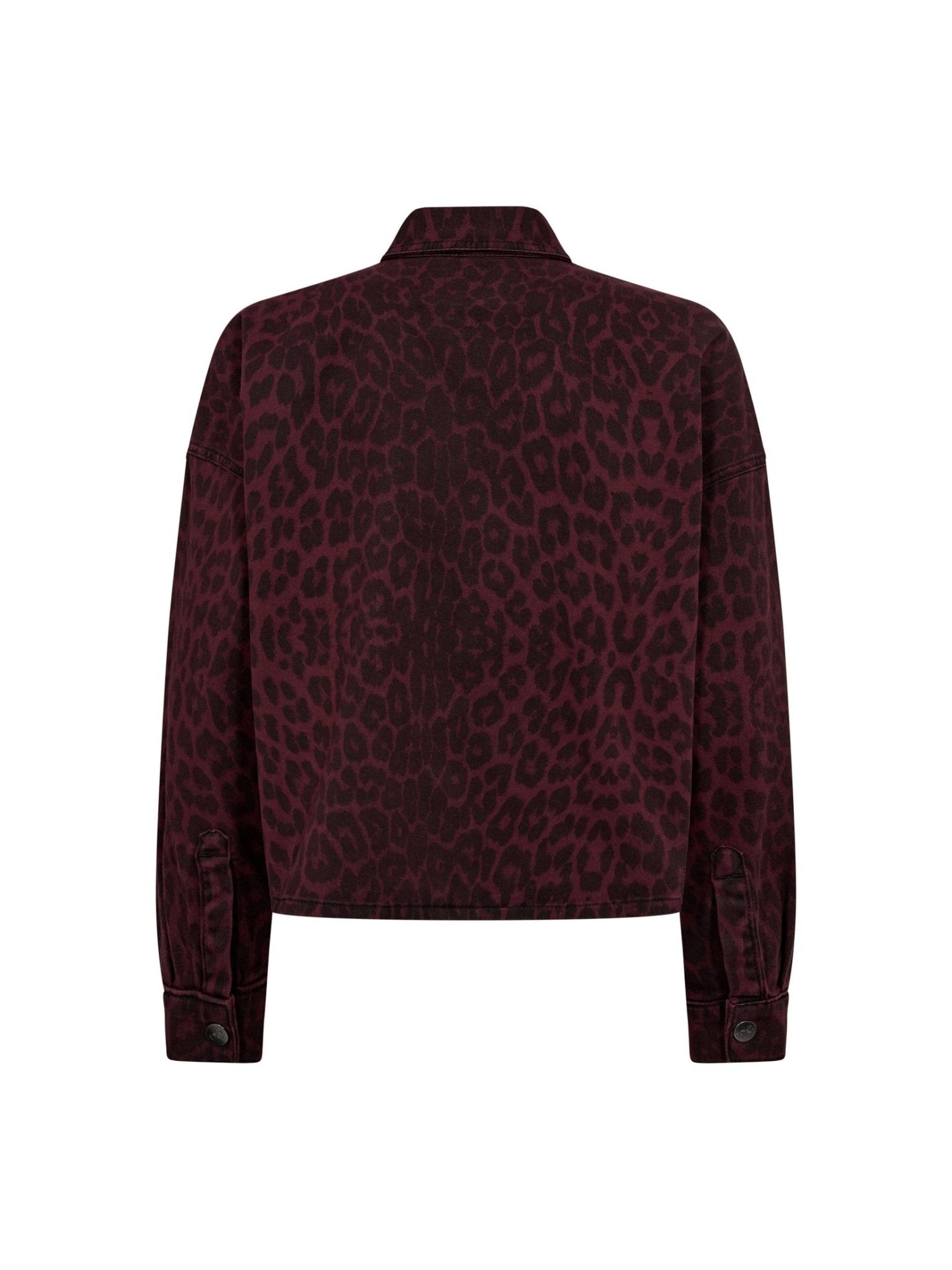LeoCC Denim Crop Shirt - Winered - Co'couture