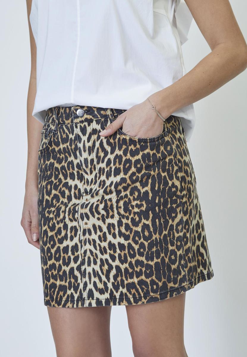 LeoCC Denim Skirt - Khaki - Co'couture