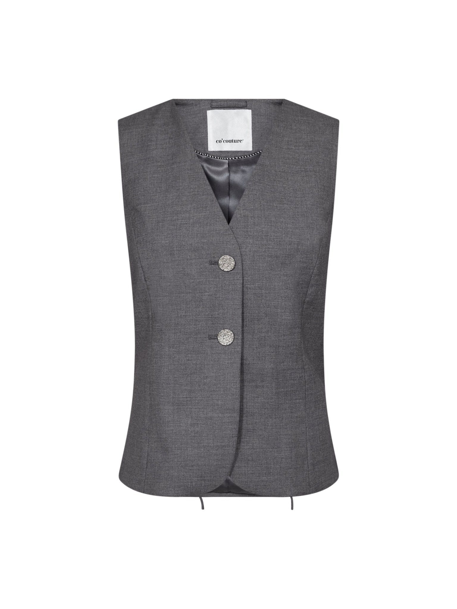 LiamCC Curve Vest - Mid Grey - Co'couture