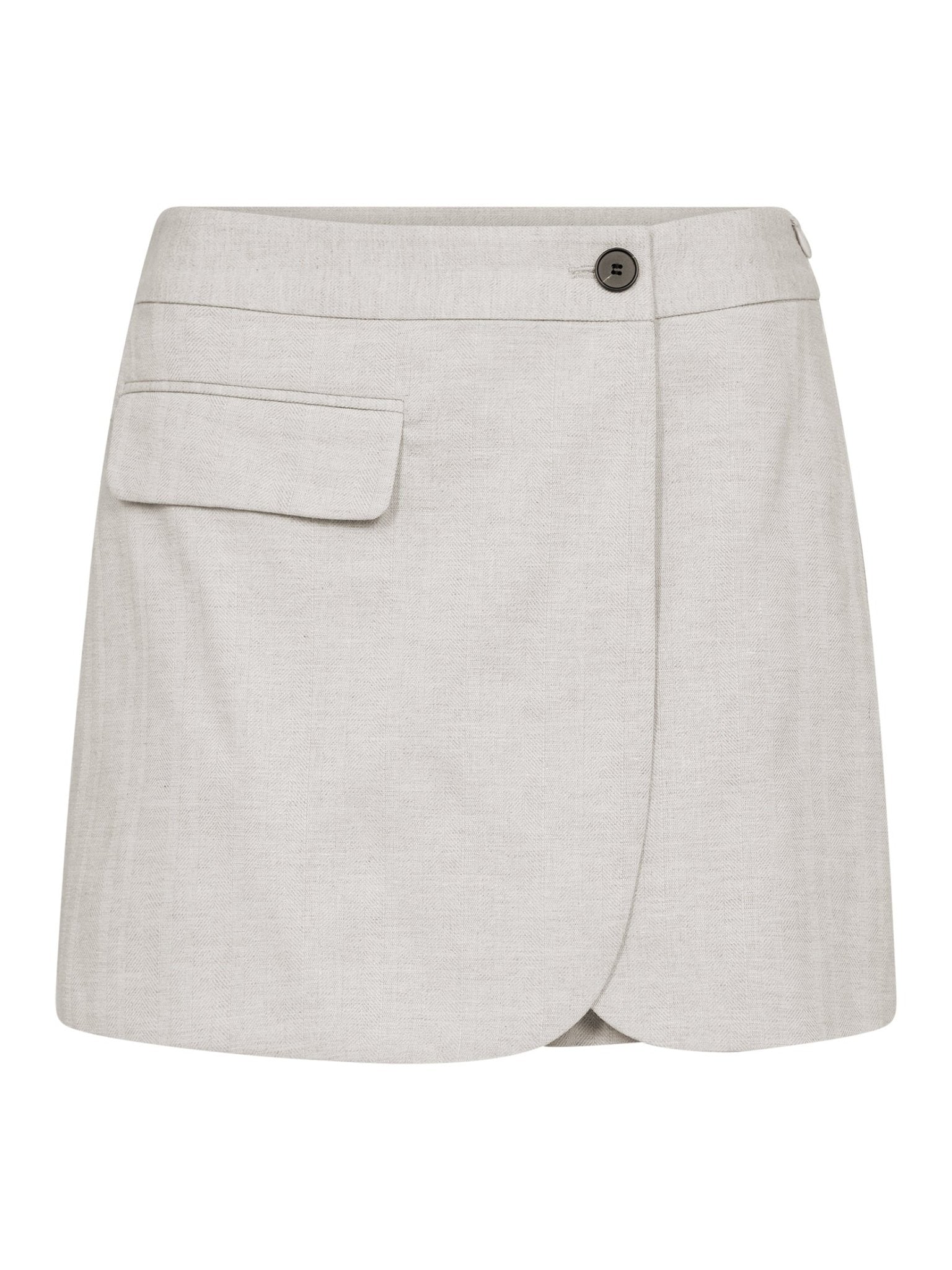LisaCC Linen Wrap Skort - Bone - Co'couture