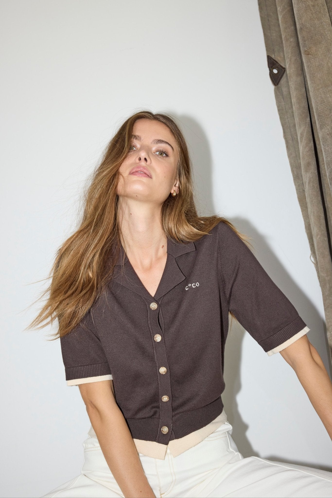 LueCC Crop Cardigan - Dark Brown - Co'couture