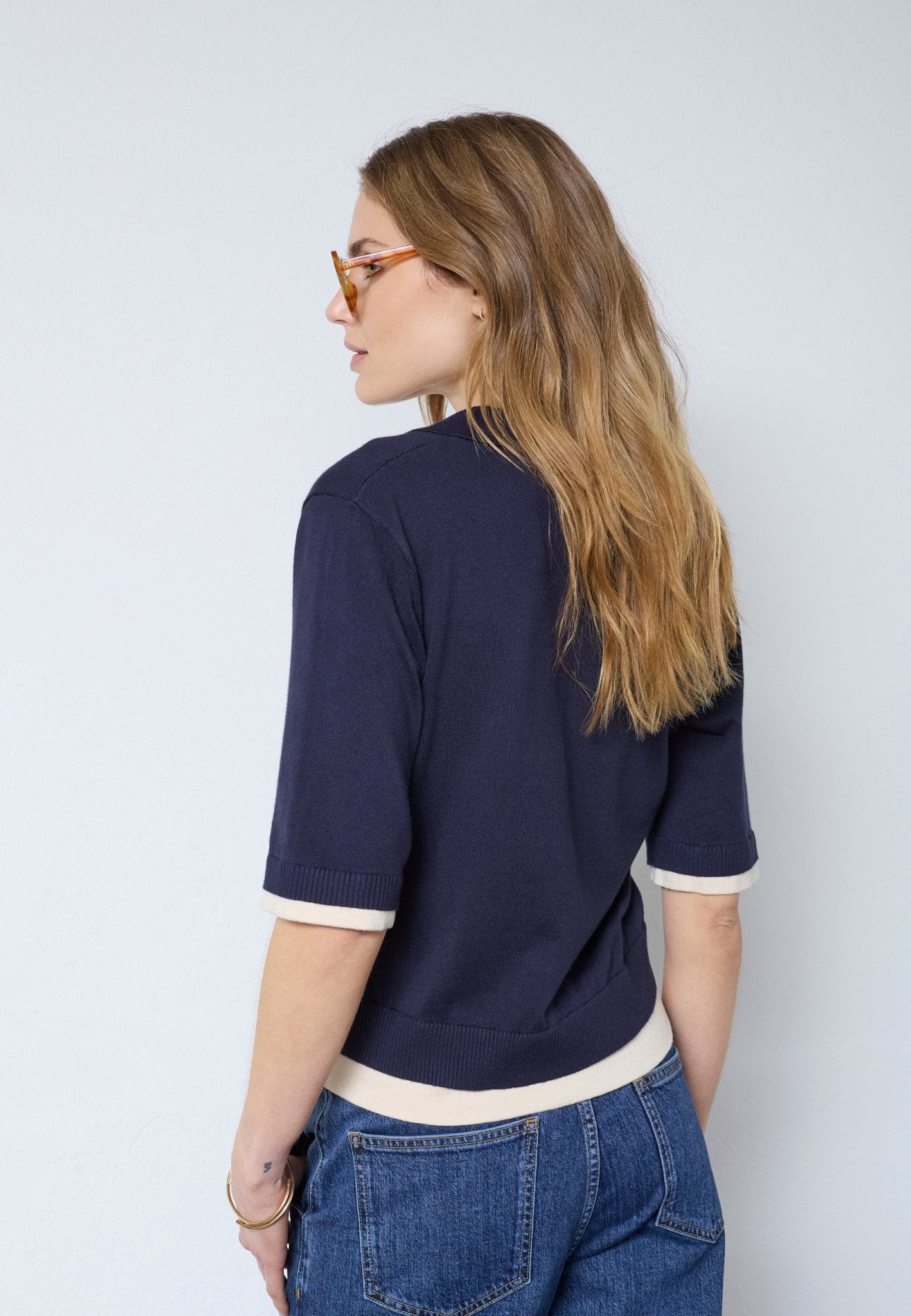 LueCC Crop Cardigan - Navy - Co'couture