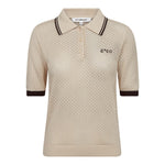 LueCC Pointelle Polo Knit - Bone - Co'couture