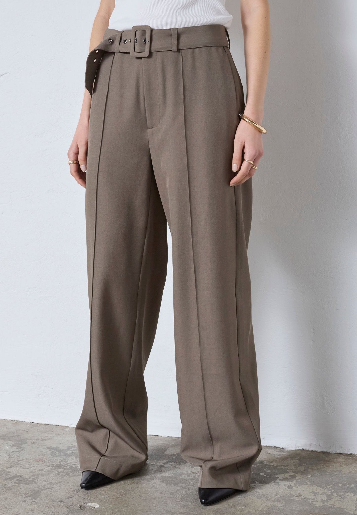 LunaCC Belt Crease LL Pant - Walnut - Co'couture