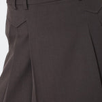 LunaCC Pocket Pleat Mini Skirt - Dark Brown - Co'couture