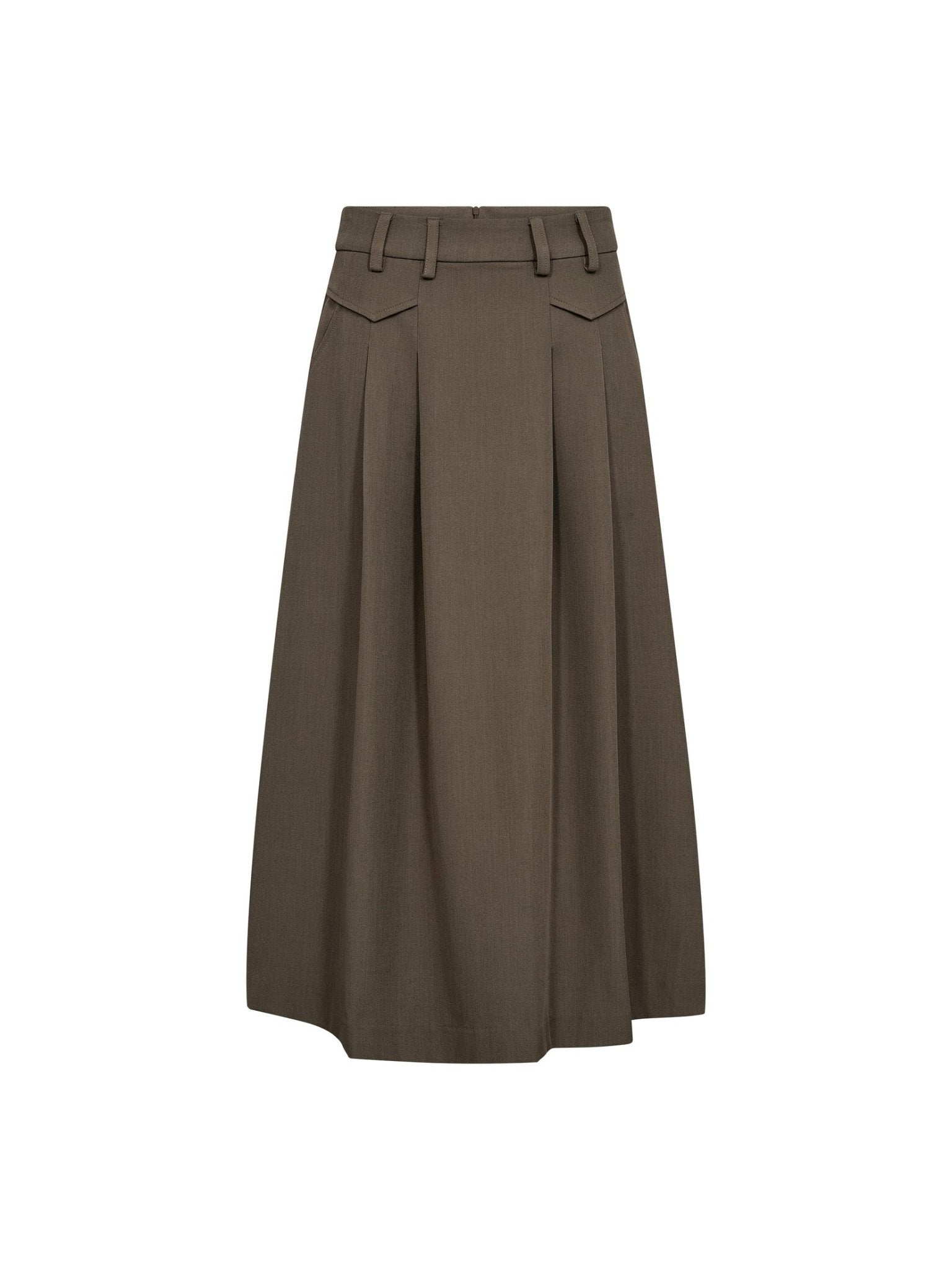 LunaCC Pocket Pleat Skirt - Walnut - Co'couture