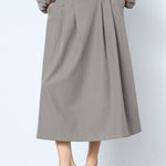 LunaCC Pocket Pleat Skirt - Walnut - Co'couture