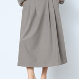 LunaCC Pocket Pleat Skirt - Walnut - Co'couture