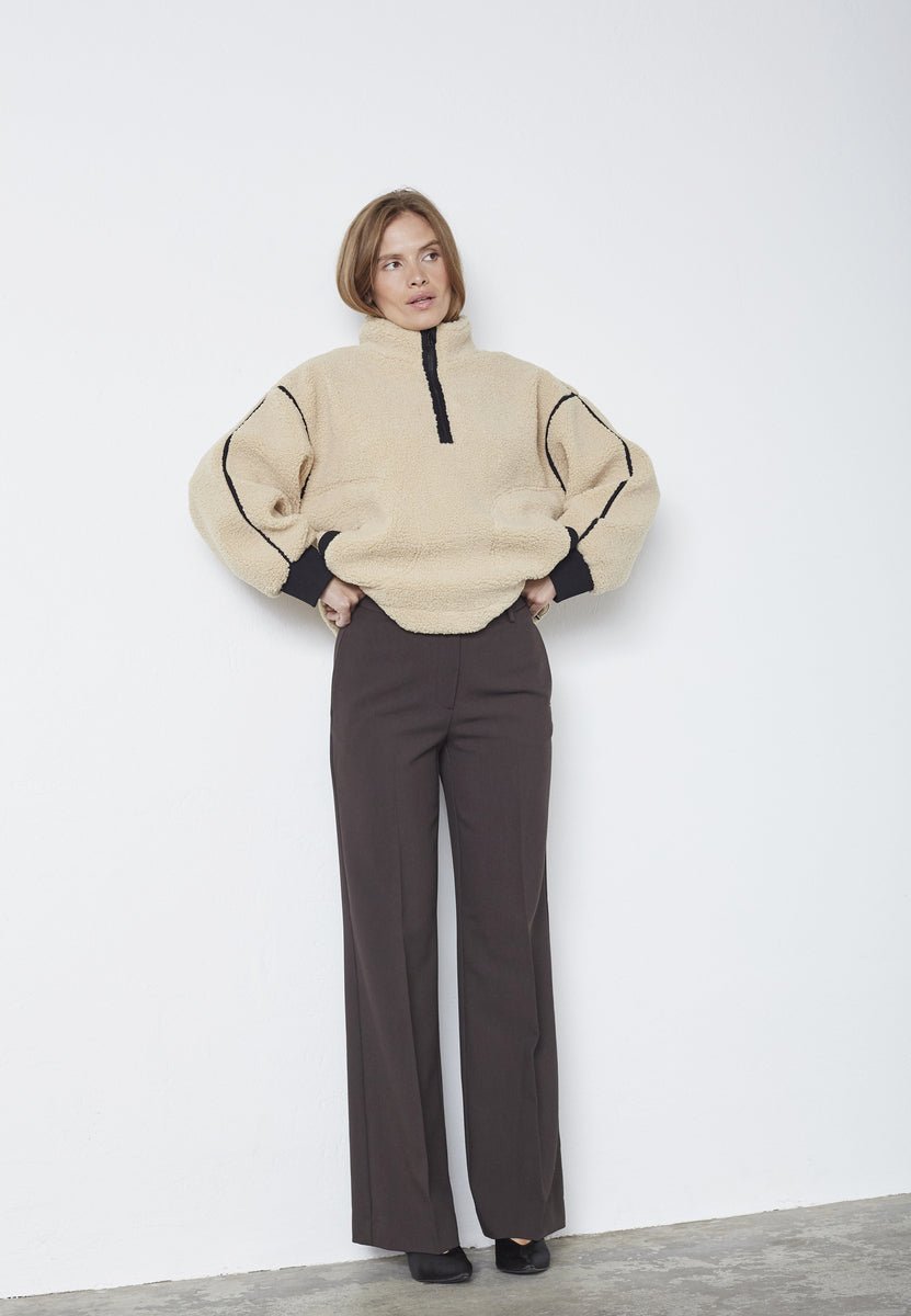 MadinCC Fleece Anorak - Sand - Co'couture