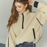 MadinCC Fleece Anorak - Sand - Co'couture