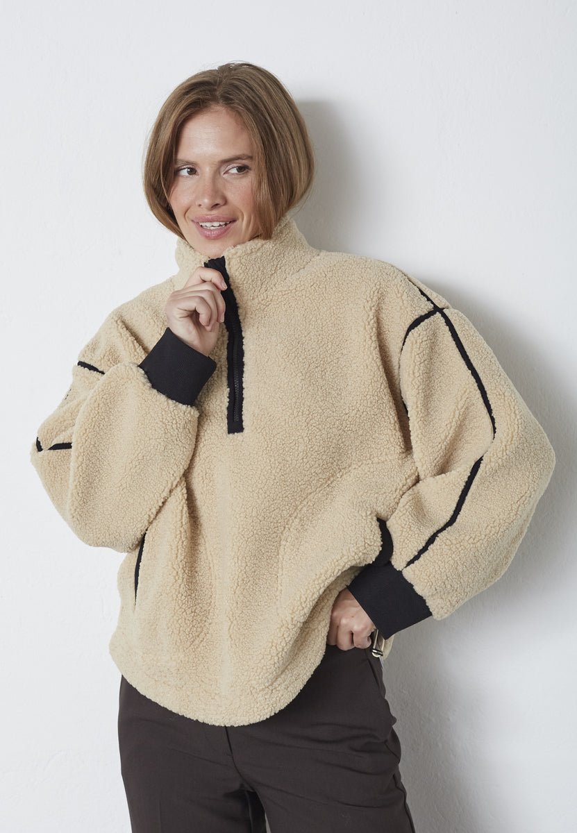 MadinCC Fleece Anorak - Sand - Co'couture