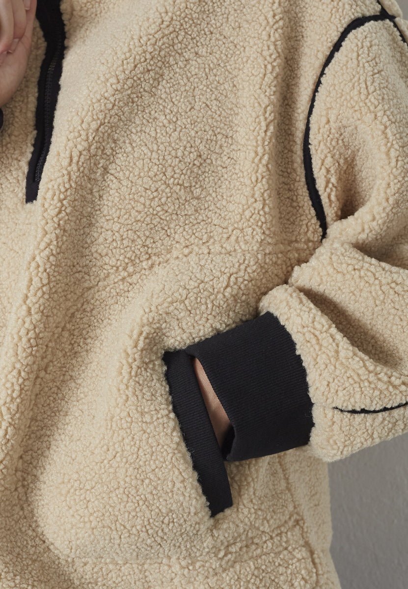 MadinCC Fleece Anorak - Sand - Co'couture