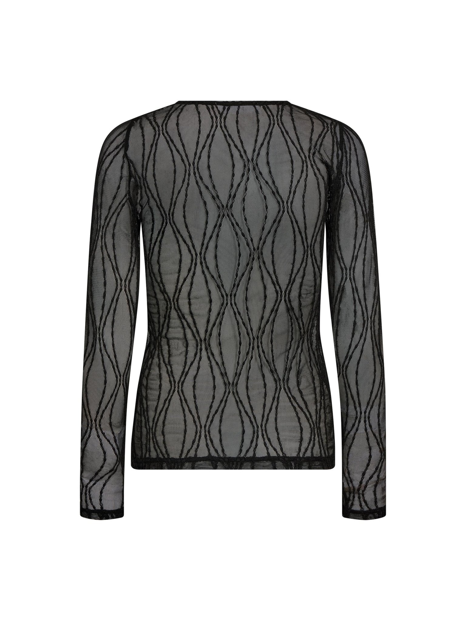MarcyCC Mesh O - blouse - Black - Co'couture