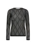 MarcyCC Mesh O-blouse - Black