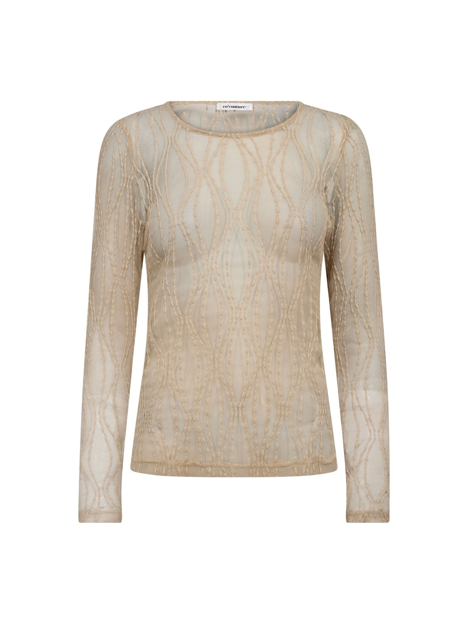 MarcyCC Mesh O - blouse - Bone - Co'couture