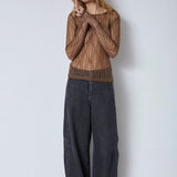 MarcyCC Mesh O - blouse - Mocca - Co'couture