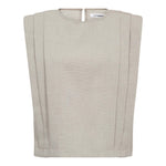 MavaCC Padded Pleat Top - Bone - Co'couture