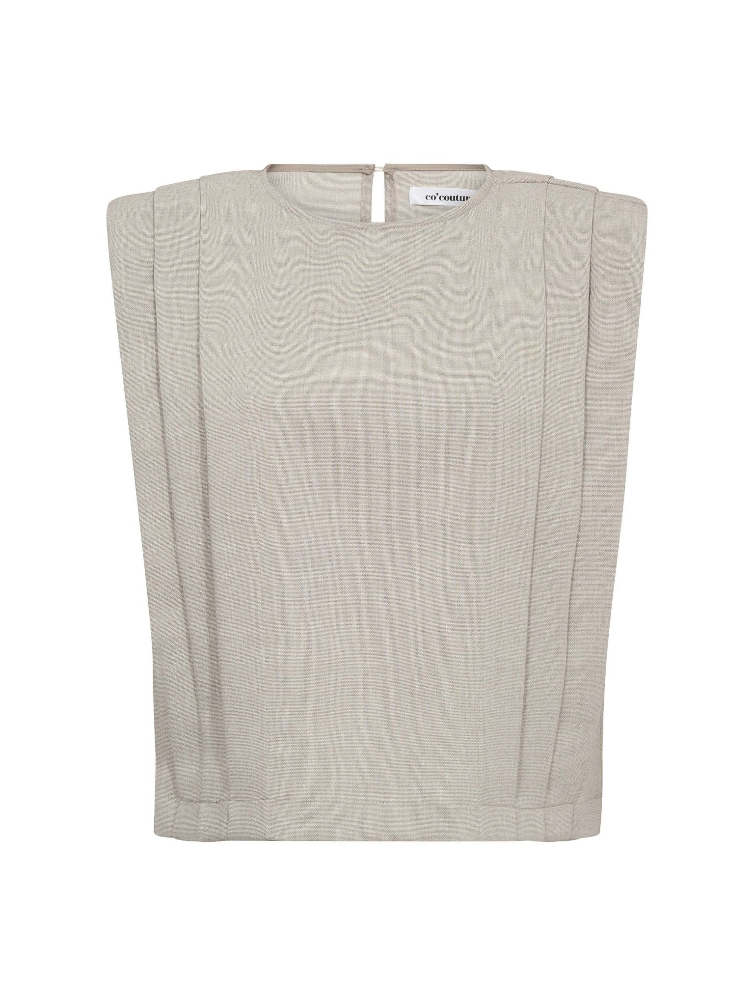 MavaCC Padded Pleat Top - Bone - Co'couture
