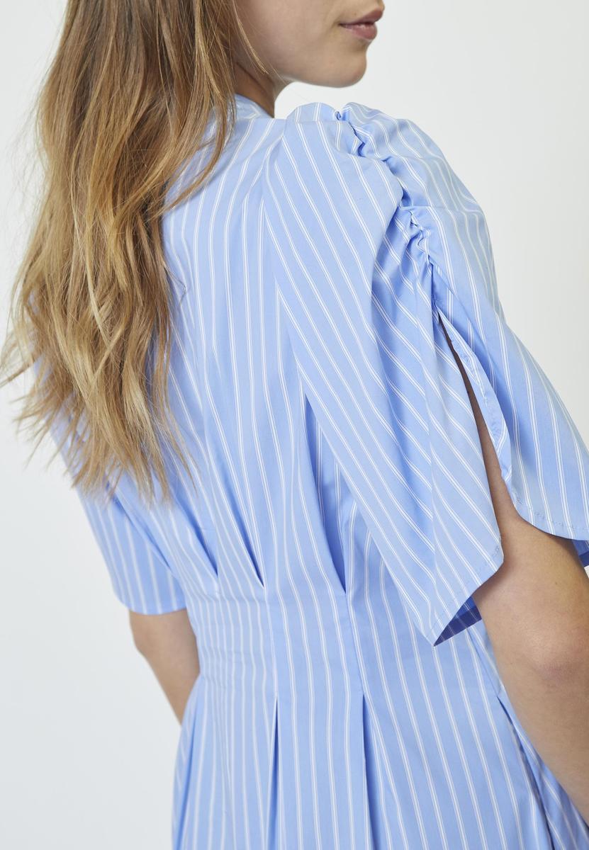 MicaCC Stripe Pleat Dress - Pale Blue - Co'couture