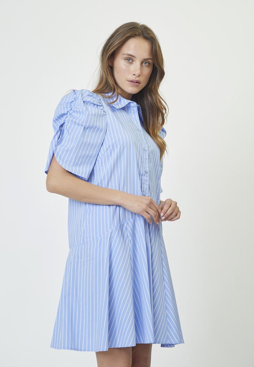 MicaCC Stripe SS Shirt Dress - Pale Blue - Co'couture