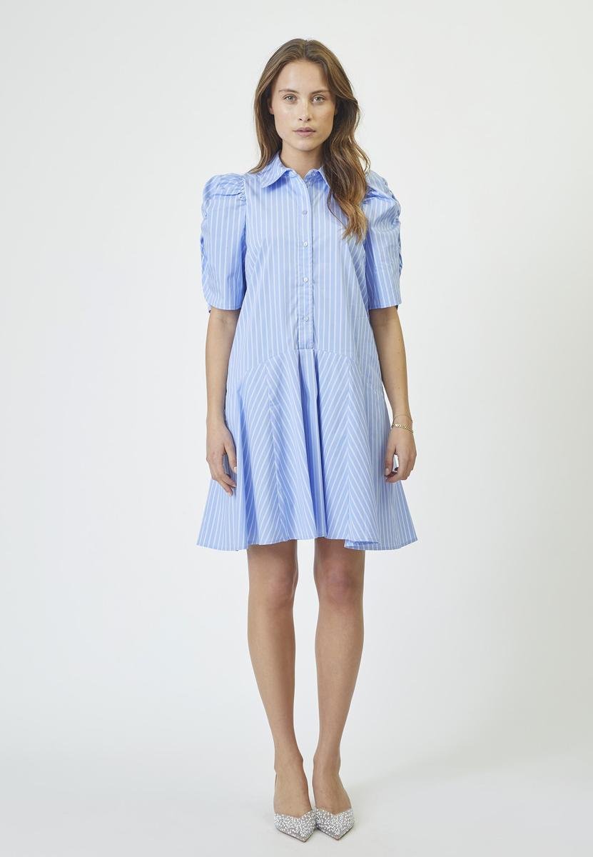 MicaCC Stripe SS Shirt Dress - Pale Blue - Co'couture