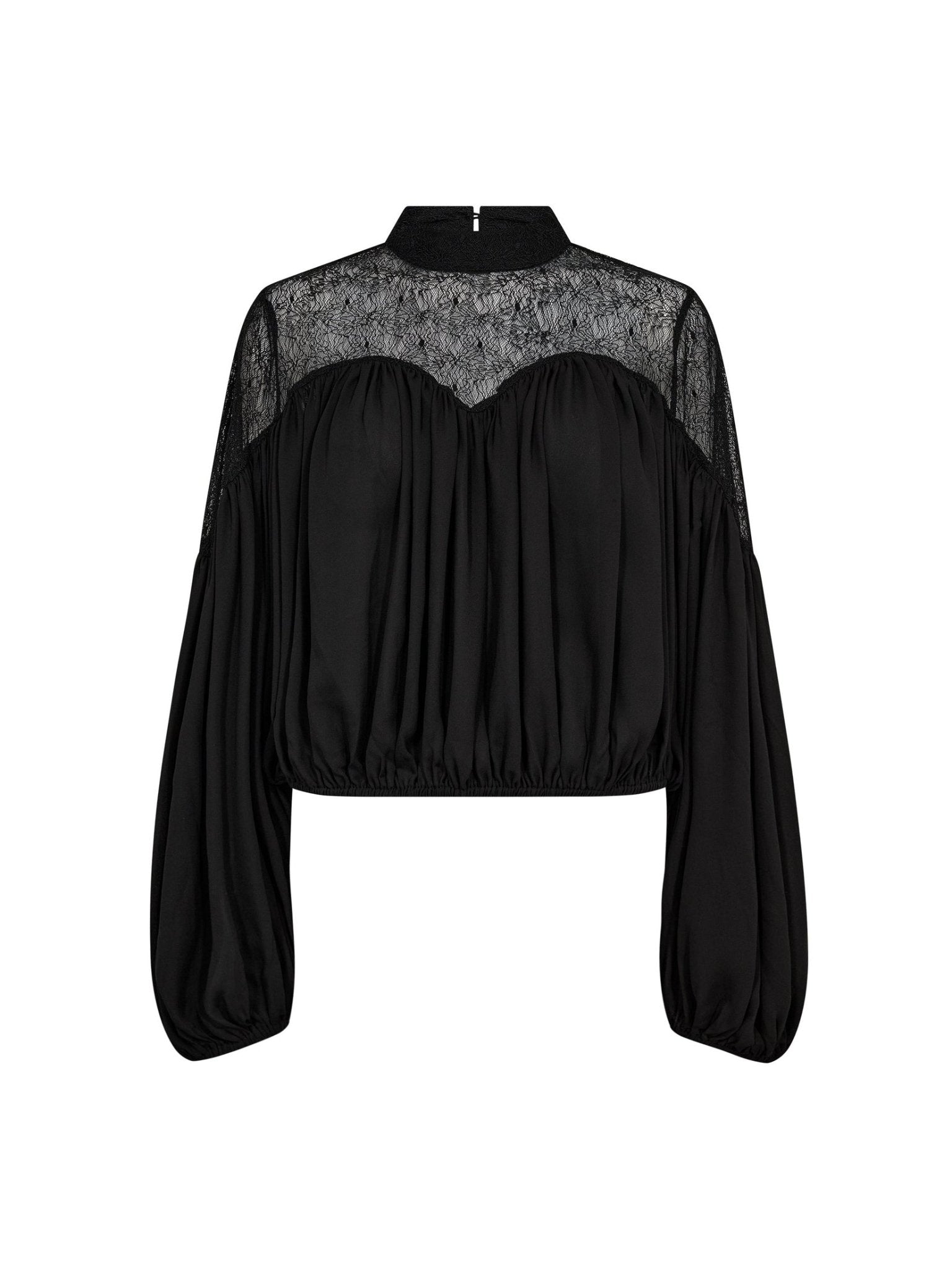 MingoCC Mix Lace Blouse - Black - Co'couture