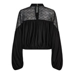 MingoCC Mix Lace Blouse - Black - Co'couture