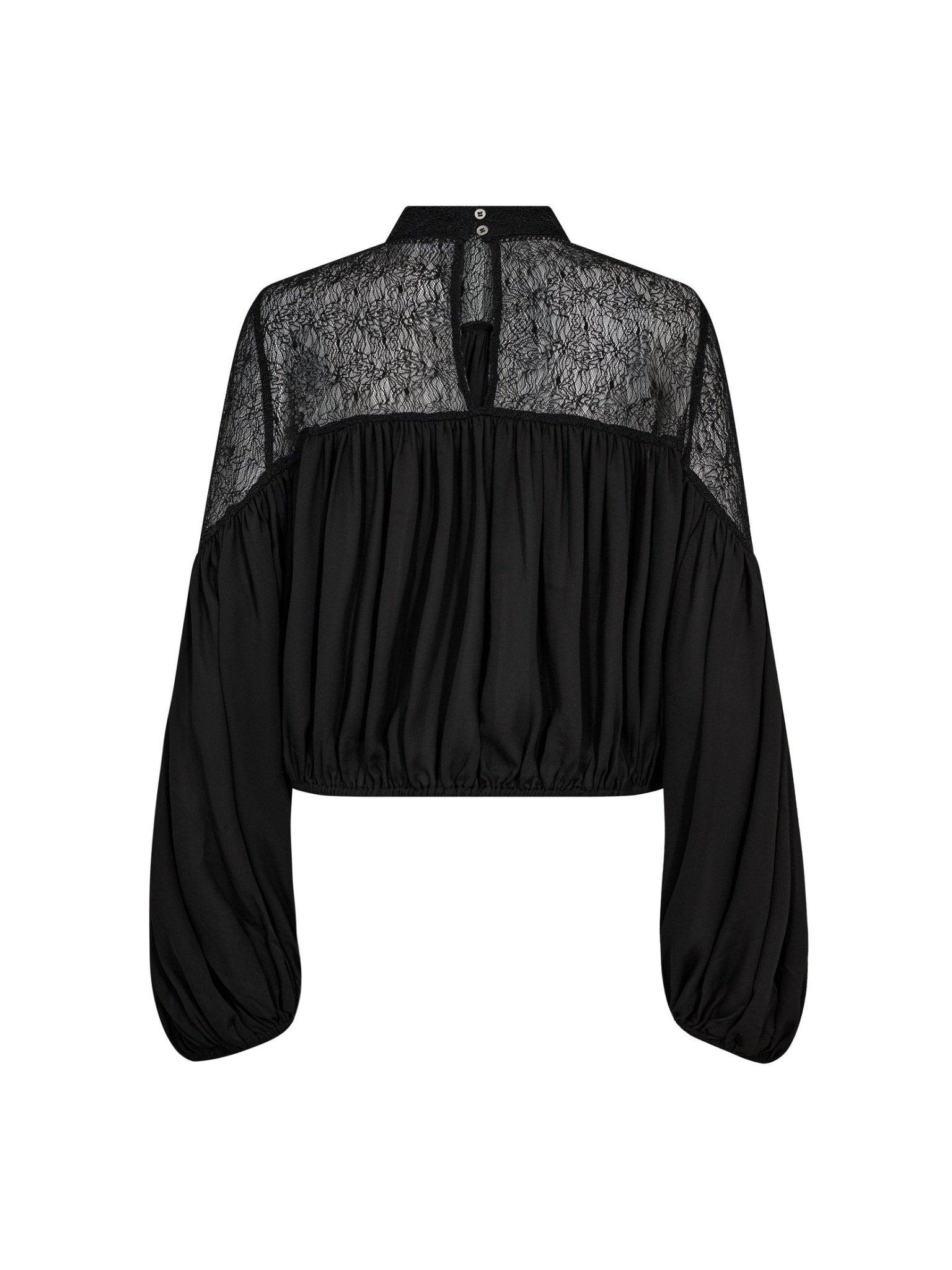 MingoCC Mix Lace Blouse - Black - Co'couture