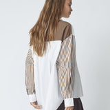 MioCC Stripe Shirt - Dark Brown - Co'couture